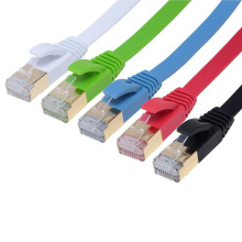 Cat7 cabo de remendo com RJ45 blindado conector banhado a ouro 10gbps